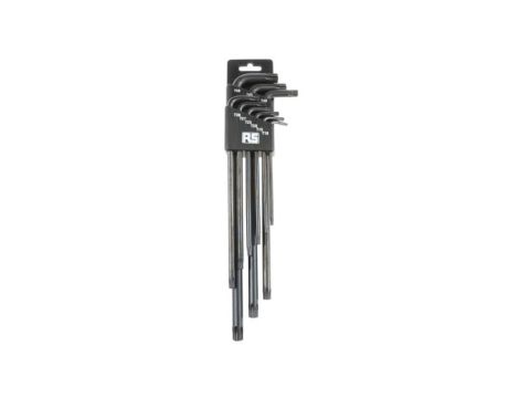 Zestaw kluczy Torx typu L, 9 szt., RS PRO