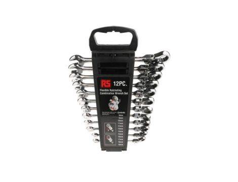 Zestaw narzędzi nastawnych 12 szt. Stal chromowo-wanadowa, RS PRO