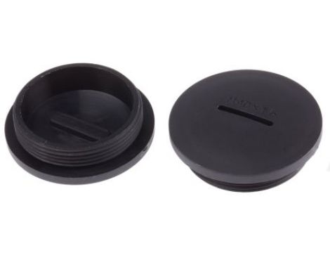 Zaślepka, Czarny M40 x 1.5 Gwintowany, Nylon 66, Zaślepianie, 39.9mm 45.8mm RS PRO