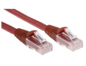 Kabel kategorii 6, Czerwony, Wtyk RJ45/męski RJ45dł.: 10m, mat. koszulki: LSZH