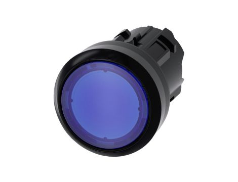 Przycisk podświetlany 22mm tworzywo niebieski płaski bez samopowrotu odbl przez wciśni SIRIUS ACT 3SU1001-0AA50-0AA0