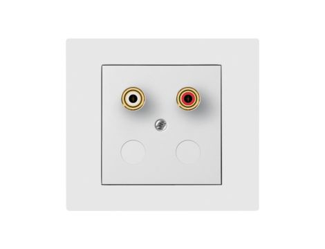 Vestra Gniazdo głośnikowe pojedyncze bez ramki podtynkowe IP20 biały 3857-10