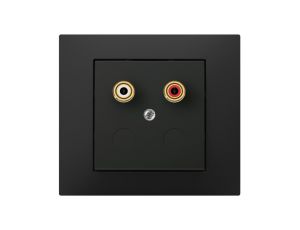 Vestra Gniazdo głośnikowe pojedyncze bez ramki podtynkowe IP20 czarny 3857-19