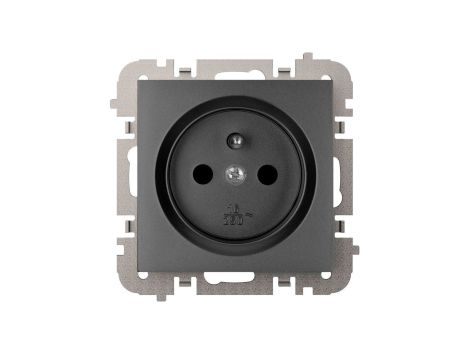 Vestra Gniazdo 2P+Z bez ramki podtynkowe IP20 czarny 3833-19