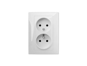 Vestra Gniazdo podwójne 2x2P+Z monolit z ramką podtynkowe IP20 biały 3835-00