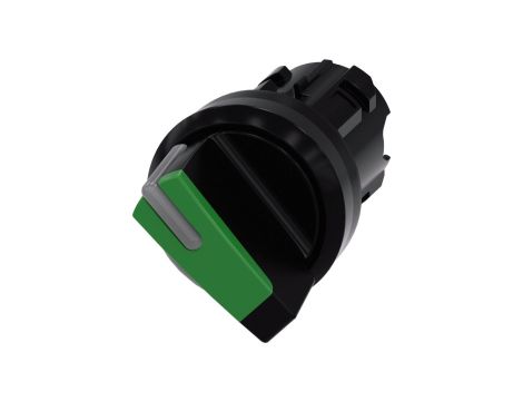 Przełącznik 2 pozycyjny 22mm czarny/zielony bez samopowrotu O-I możl podświetlenie tworzywo IP69k SIRIUS ACT 3SU1002-2BF40-0AA0