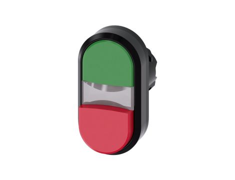 Przycisk podwójny 22mm tworzywo zielony/czerwony przyciski płaski/wysoki z samopowrotem SIRIUS ACT 3SU1000-3BB42-0AA0