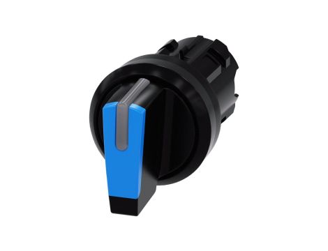 Przełącznik z możliwością podśw 22mm okrągły tworzywo czarny/niebieski kr pióro 3 poz i-o-ii 3SU1002-2BL50-0AA0
