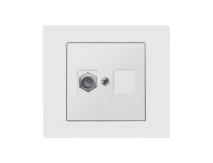 Vestra Gniazdo antenowe TV pojedyncze typ ff bez ramki podtynkowe IP20 biały 3886-10