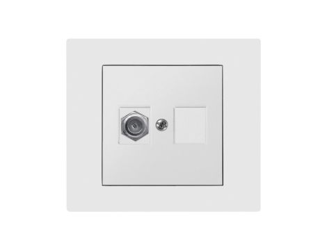 Vestra Gniazdo antenowe TV pojedyncze typ ff bez ramki podtynkowe IP20 biały 3886-10