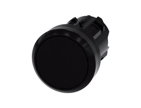 Przycisk 22mm tworzywo czarny płaski bez samopowrotu odbl przez wciśnięcie SIRIUS ACT 3SU1000-0AA10-0AA0