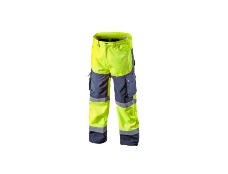 Spodnie robocze ostrzegawcze softshell, żółte, rozmiar L 81-750-L