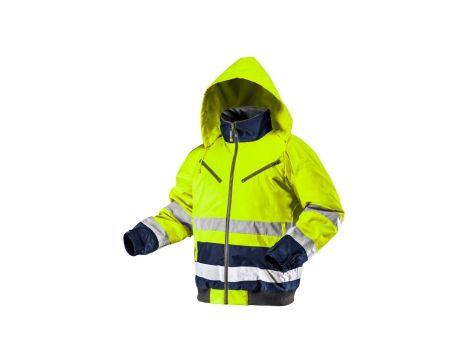 Kurtka robocza ostrzegawcza ocieplana, żółta, rozmiar XXL 81-710-XXL