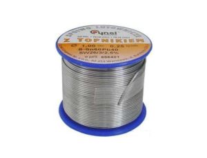 Cyna lutownicza spoiwo lutownicze topnikiem 1mm 250g SN60PB40