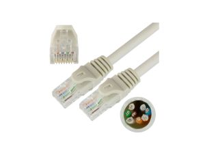 Patchcord UTP kat.5e kabel sieciowy LAN 2x RJ45 linka szary 25m NEKU