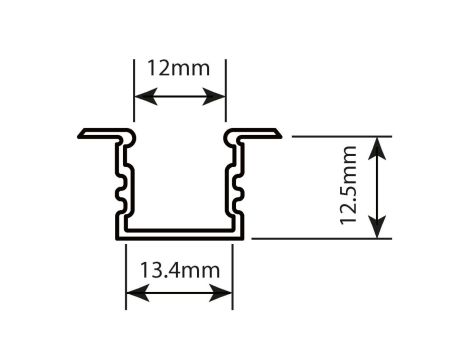 Profil led Standard 2m czarny z osłoną mleczną MLF