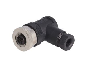 Złącze okrągłe M12 żeńskie kątowe nieekranowane 5pin 60V PG7 T4112401051-000