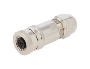 Złącze okrągłe M12 żeńskie proste ekranowane 4pin 250V PG7 T4110011041-000