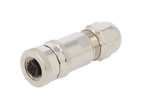 Złącze okrągłe M12 żeńskie proste ekranowane 4pin 250V PG7 T4110011041-000