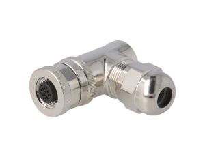 Złącze okrągłe M12 żeńskie kątowe ekranowane 4pin 250V PG9 T4112012041-000