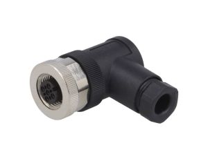 Złącze okrągłe M12 żeńskie kątowe nieekranowane 3pin 250V PG9 T4112002031-000