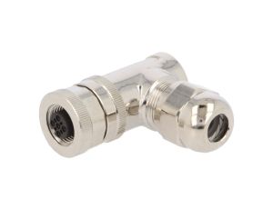 Złącze okrągłe M12 żeńskie kątowe ekranowane 5pin 60V PG7 T4112011051-000