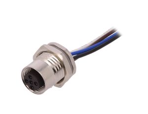 Złącze okrągłe M12 żeńskie proste 4pin 250V 0,5m T4171110004-002