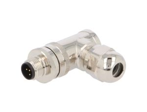 Złącze okrągłe M12 męskie kątowe ekranowane 5pin 60V PG9 T4113412051-000
