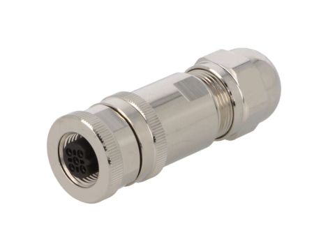 Złącze okrągłe M12 żeńskie proste ekranowane 5pin 60V PG9 T4110412051-000