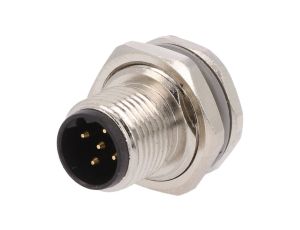 Złącze okrągłe M12 męskie proste do lutowania 5pin 60V T4130412051-000