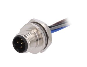 Złącze okrągłe M12 męskie proste 4pin 250V 0,2m T4171210405-001