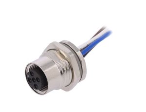 Złącze okrągłe M12 żeńskie proste 5pin 60V 0,2m T4171110405-001