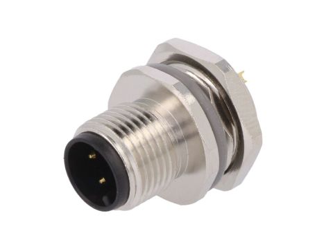 Złącze okrągłe M12 męskie proste do lutowania 3pin 250V T4132012031-000