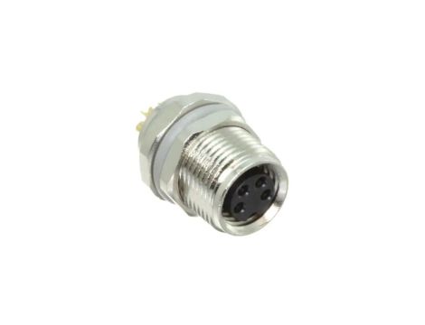 Złącze okrągłe M8 żeńskie proste do lutowania 4-PIN 30V T4031017041-000