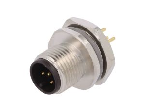 Złącze okrągłe M12 męskie proste montaż THT 5pin 60V T4142012051-000