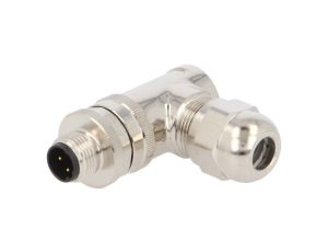 Złącze okrągłe M12 męskie kątowe ekranowane 4pin 250V PG7 T4113511041-000