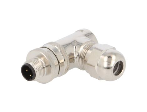 Złącze okrągłe M12 męskie kątowe ekranowane 4pin 250V PG7 T4113511041-000