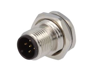 Złącze okrągłe M12 męskie proste do lutowania 5pin 60V T4130012051-000