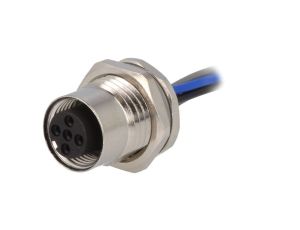 Złącze okrągłe M12 żeńskie proste 5pin 60V 0,2m T4171110005-001