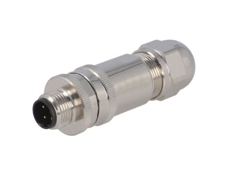 Złącze okrągłe M12 męskie proste ekranowane 4pin 250V PG7 T4111511041-000