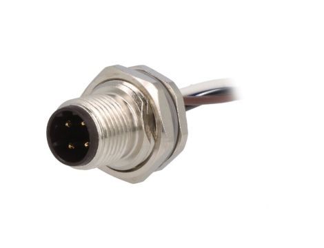 Złącze okrągłe M12 męskie proste 4pin 250V 0,2m T4171010504-001