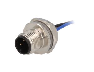 Złącze okrągłe M12 męskie proste 3pin 250V 0,2m T4171210003-001