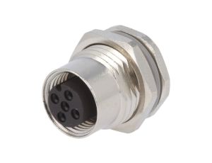 Złącze okrągłe M12 żeńskie proste do lutowania 3pin 250V T4131012031-000