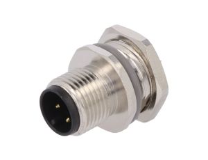 Złącze okrągłe M12 męskie proste do lutowania 4pin 250V T4132012041-000