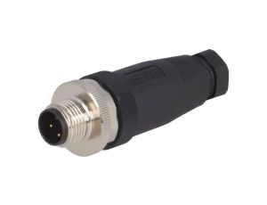 Złącze okrągłe M12 męskie proste nieekranowane 3pin 250V PG7 T4111001031-000