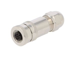 Złącze okrągłe M12 żeńskie proste ekranowane 5pin 60V PG9 T4110012051-000