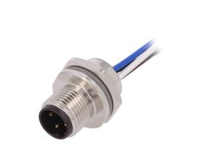 Złącze okrągłe M12 męskie proste 4pin 250V 0,2m T4171210504-001