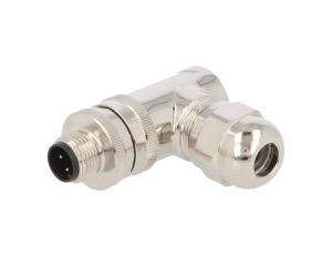 Złącze okrągłe M12 żeńskie kątowe ekranowane 4pin 250V PG7 T4112511041-000