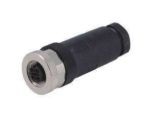 Złącze okrągłe M12 żeńskie proste nieekranowane 4pin 250V PG9 T4110002041-000