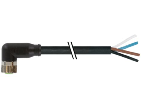 Konektor M8 żeński kątowy z wolnym końcem przewodów 3m 7000-08101-6110300